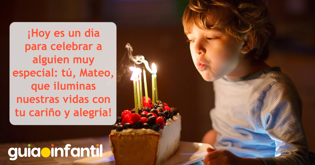 Mensaje de felicitación para Mateo