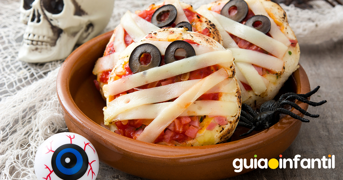 Canapés de momia para niños