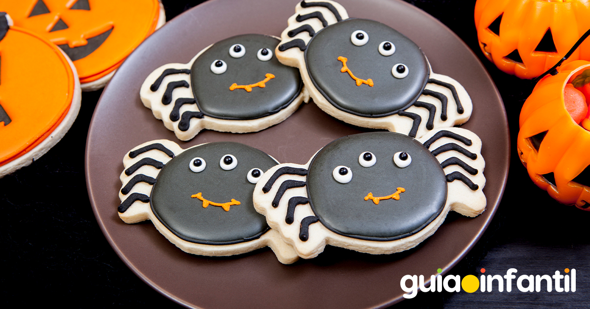 Galletas en forma de araña para niños