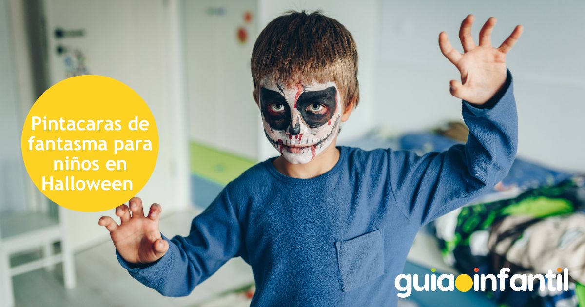 Pintacaras de fantasma para niños en Halloween