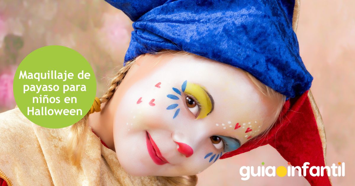 Maquillaje de payaso para niños en Halloween