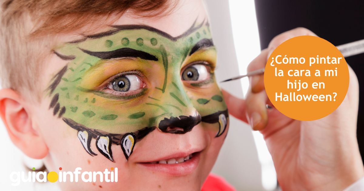 Pintura facial para los niños en Halloween