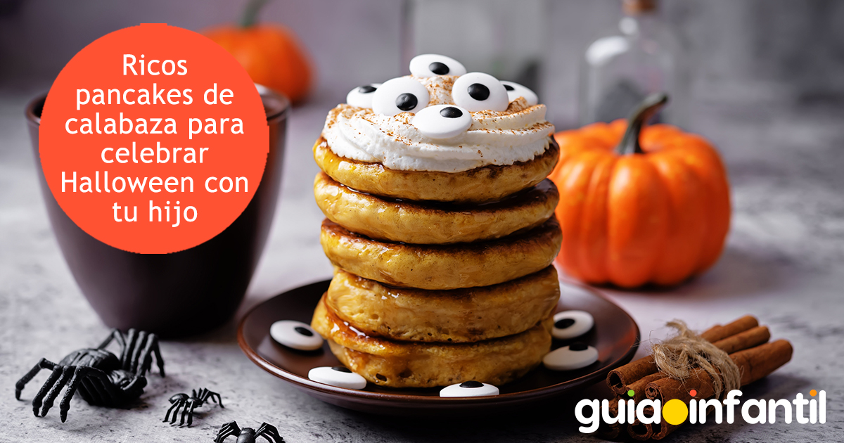 Pancakes de calabaza con fondant para niños