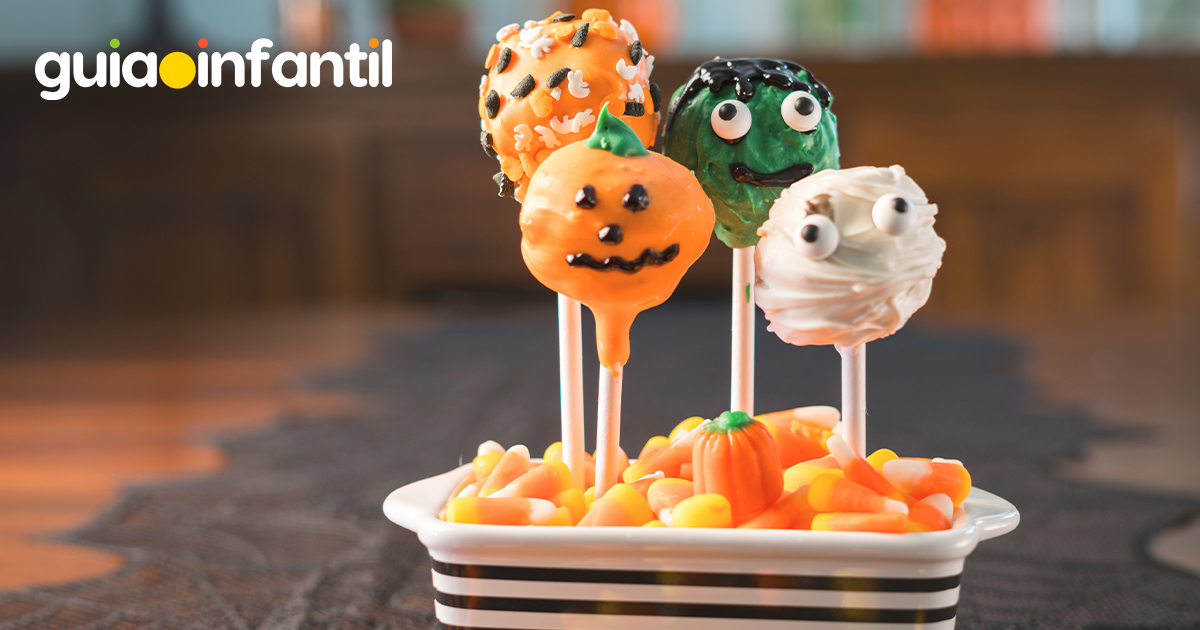 Cake pops de Halloween para niños