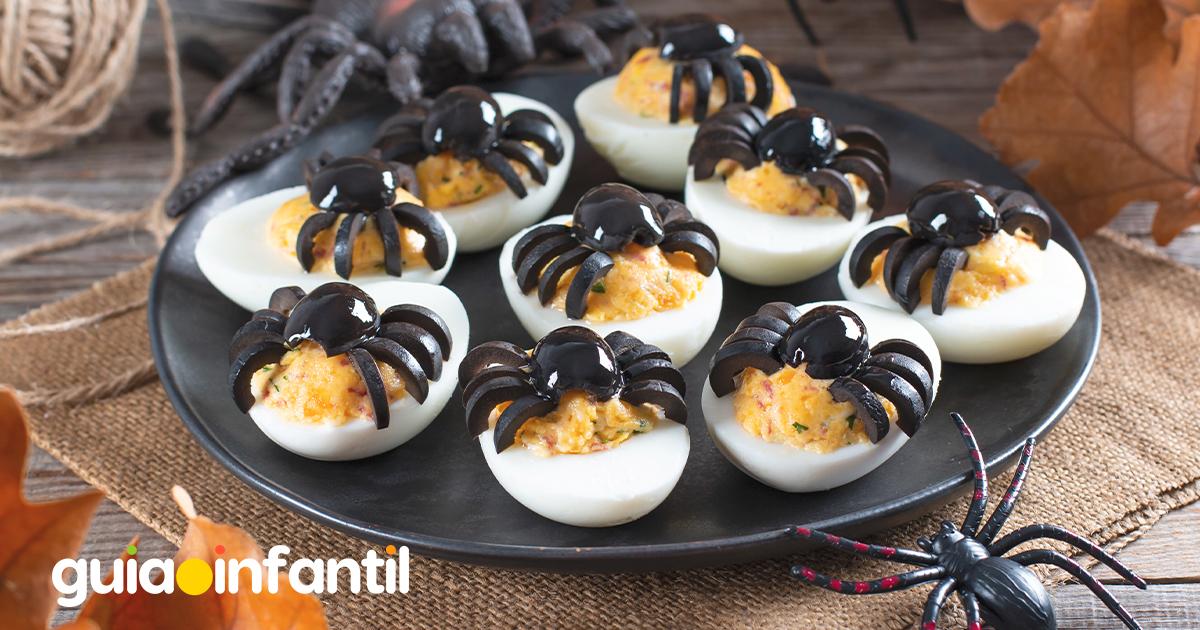 Huevos rellenos para Halloween