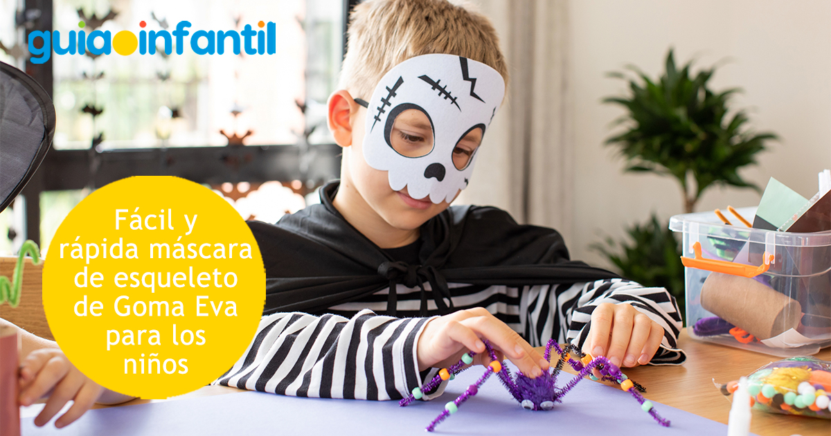 Máscara de esqueleto para niños