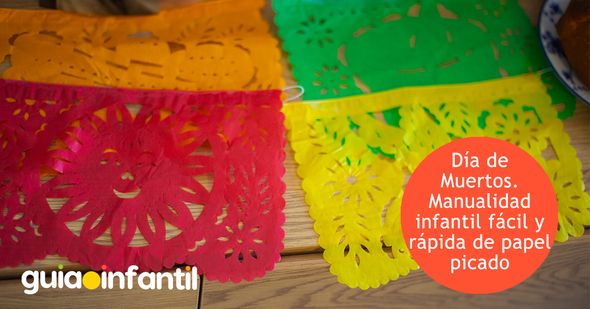 Manualidad de papel picado para niños