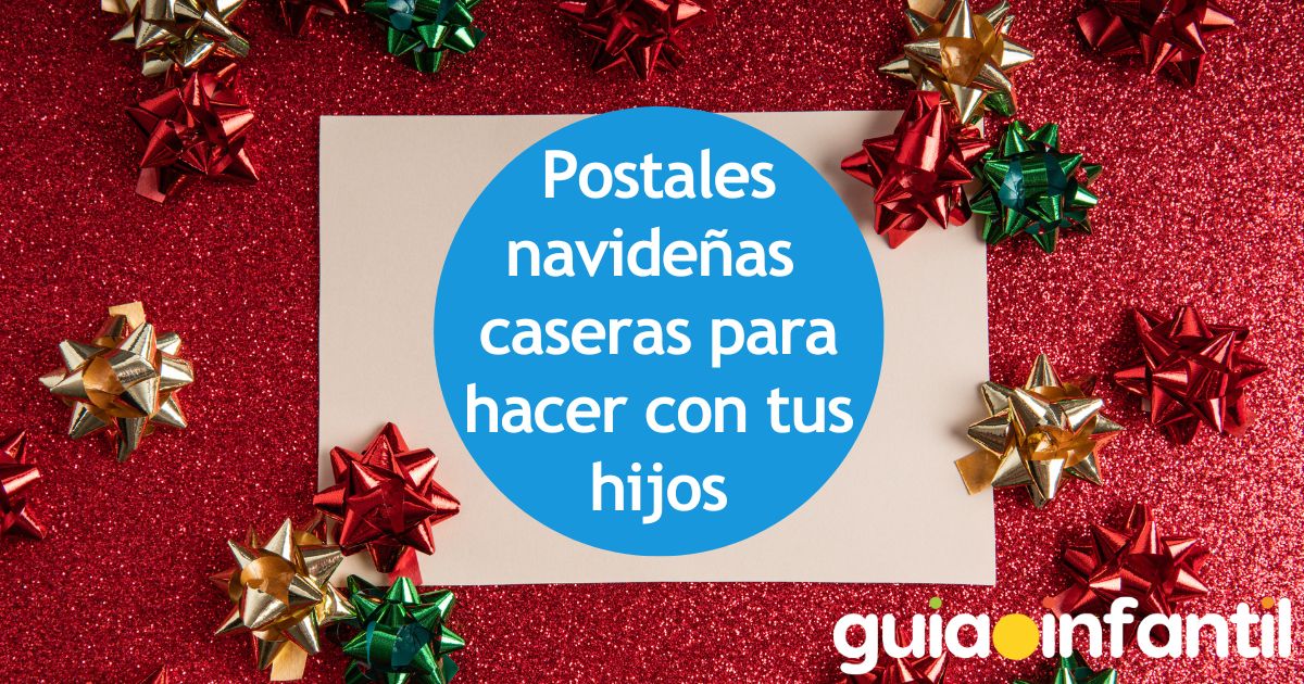 Postales navideñas caseras para hacer con los niños