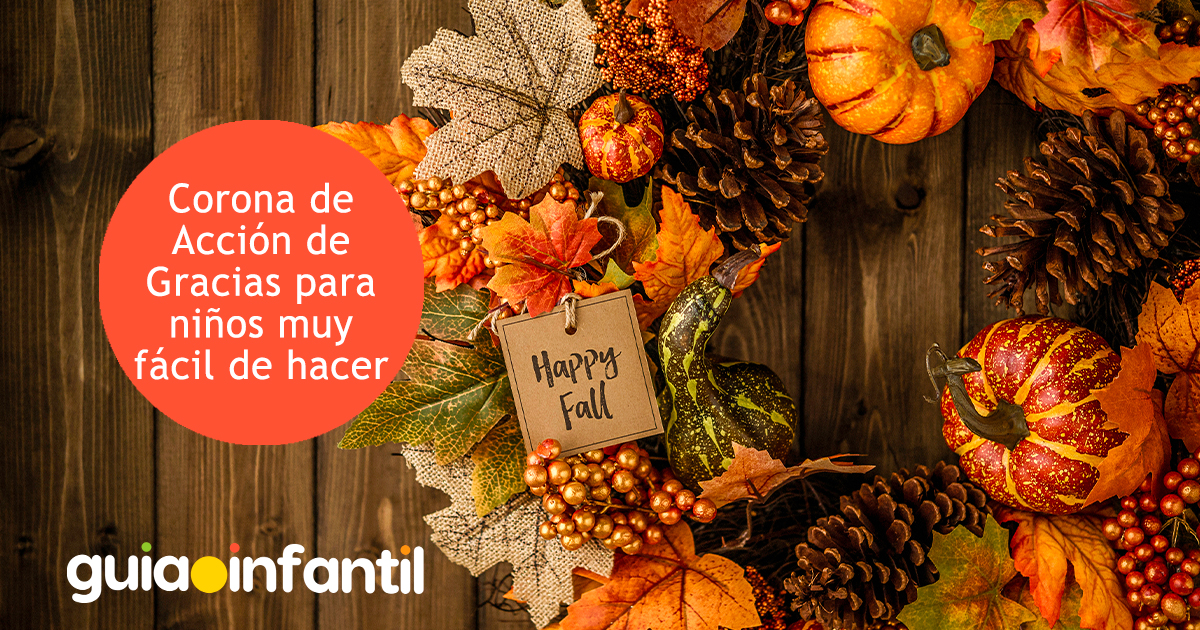 Corona de Acción de Gracias para niños