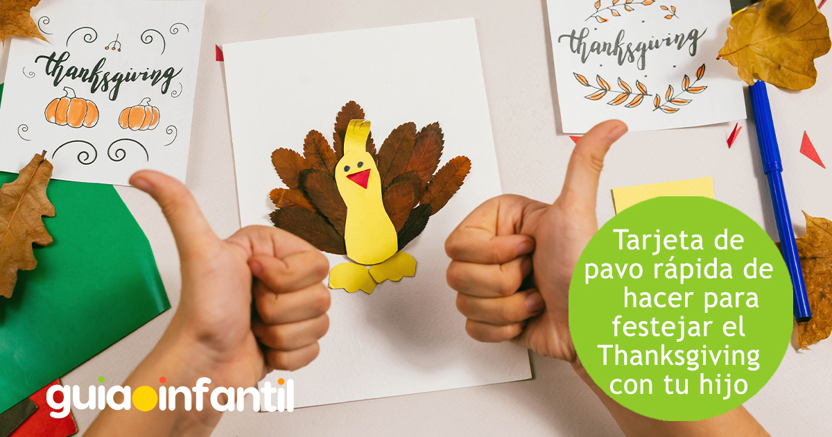 Tarjeta de Thanksgiving para niños