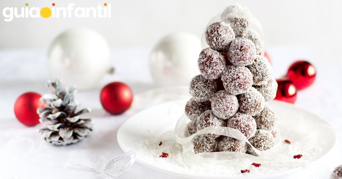 Bolitas de chocolate con albaricoque y naranja - Postre para Navidad