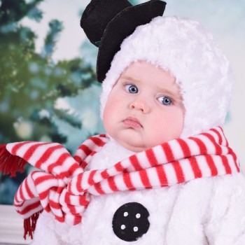 Ideas para hacer sesiones de fotos de Navidad caseras a bebés y niños