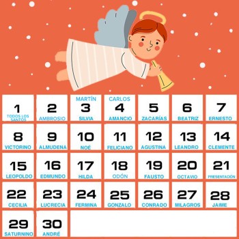 Calendario de los nombres de santo de Noviembre
