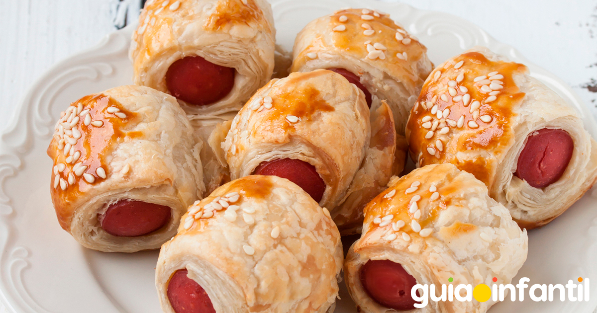 Receta fácil de rollitos de salchicha y hojaldre