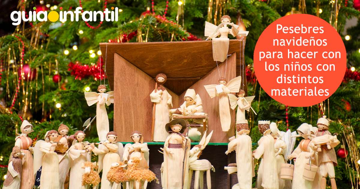 Pesebres navideños con distintos materiales