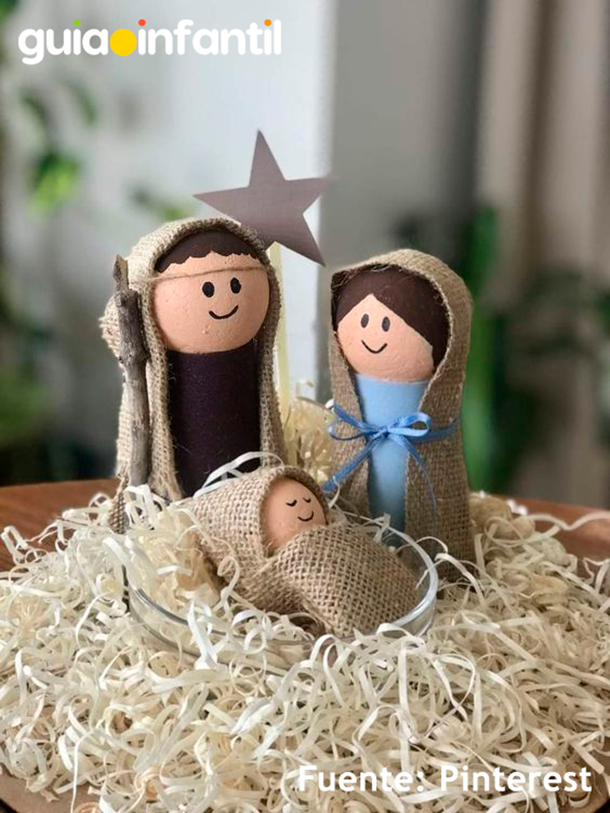 Belén de Navidad de yute