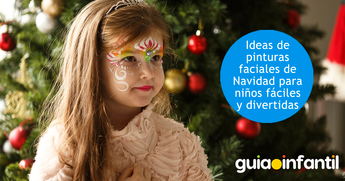 Pinturas faciales para niños en Navidad