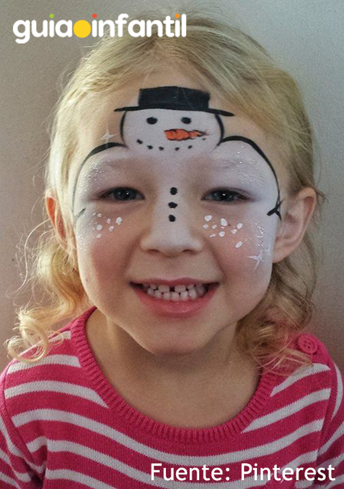 Pintura facial de Hombre de Nieve