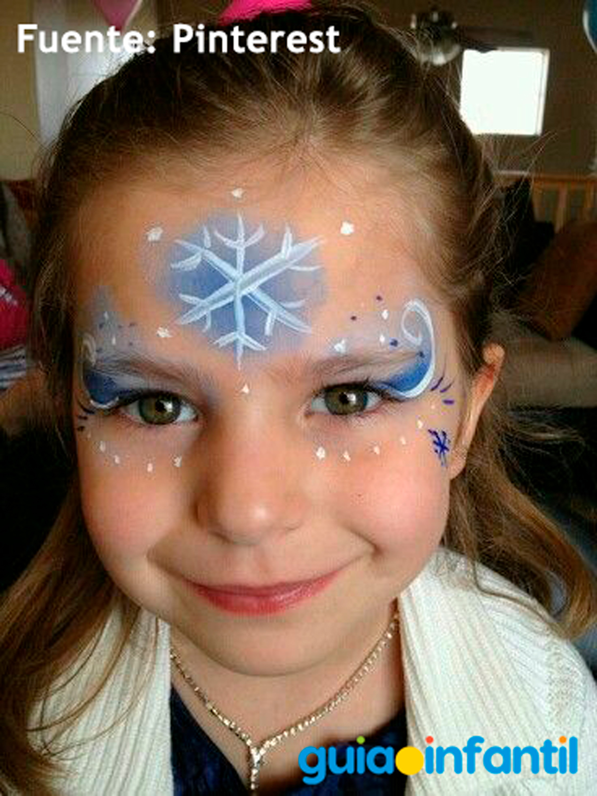 Pintura de copos de nieve para niños