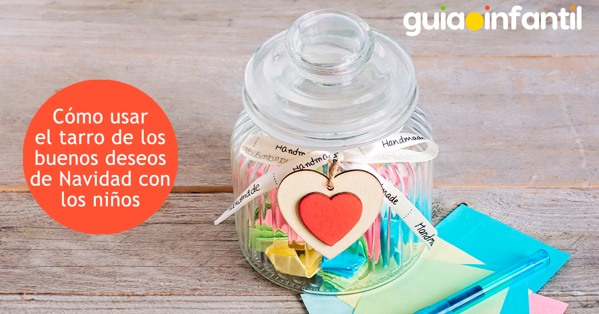 Tarro de los buenos deseos de Navidad para los niños