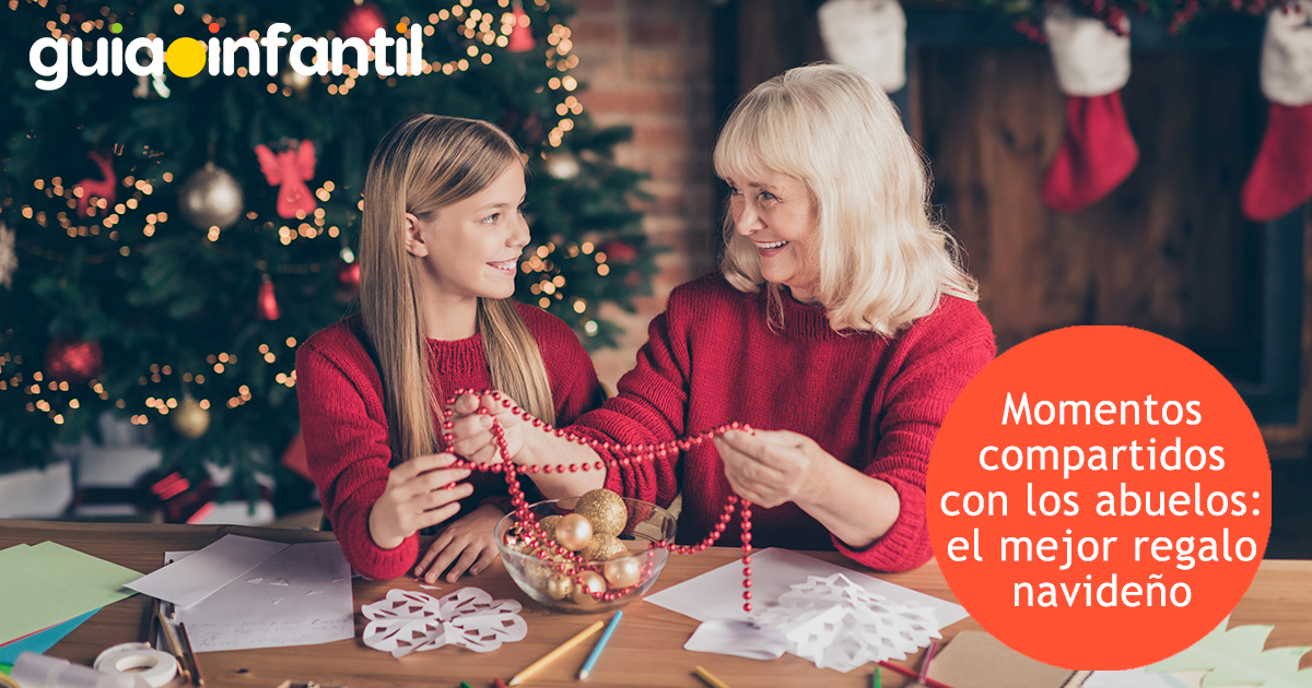 Momentos navideños con los abuelos
