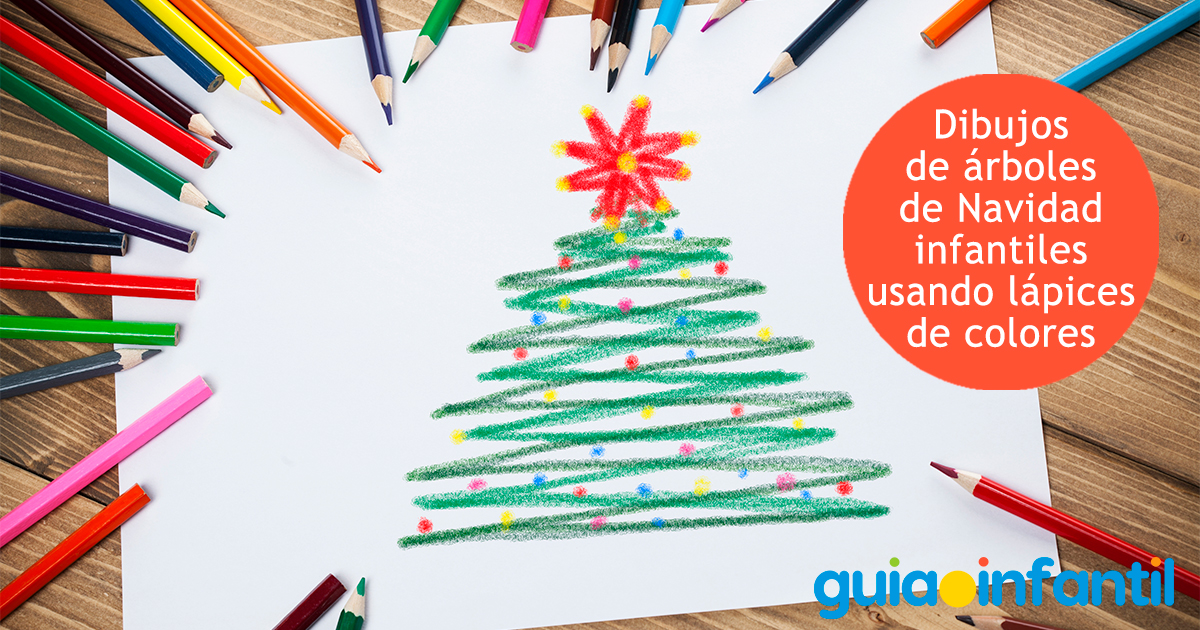 Árboles con lápices de colores
