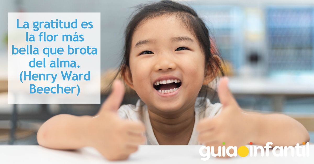 Palabras de agradecimiento de un niño
