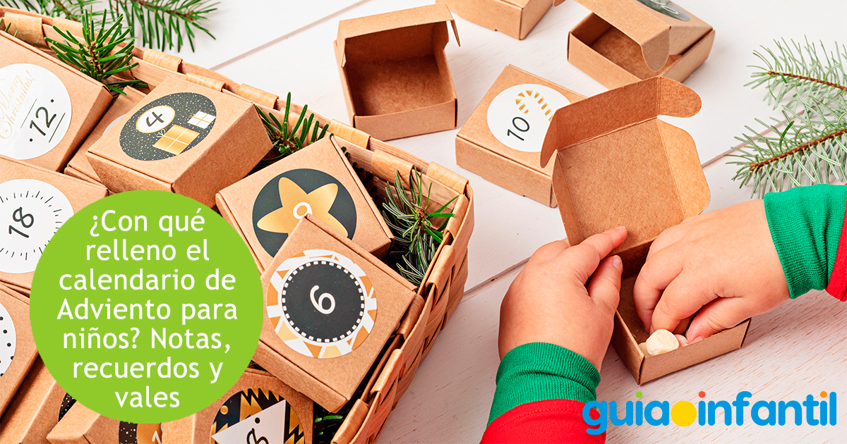 Relleno para el calendario de Adviento infantil