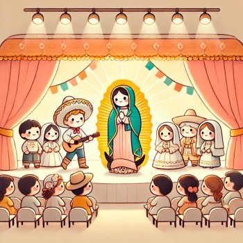Obra de teatro corta de la Virgen de Guadalupe para niños - La Aparición
