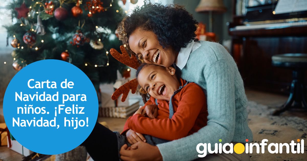 Carta de Navidad para niños. ¡Feliz Navidad, hijo!