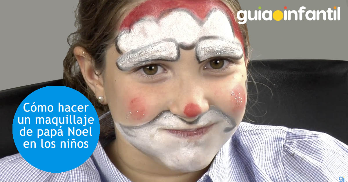 Maquillaje para niños de Papá Noel Maquillaje para niños de Papá Noel