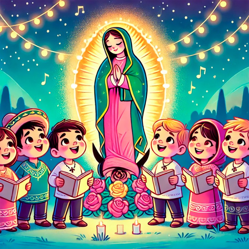 Canciones a la Virgen de Guadalupe para rezar con fe con los niños