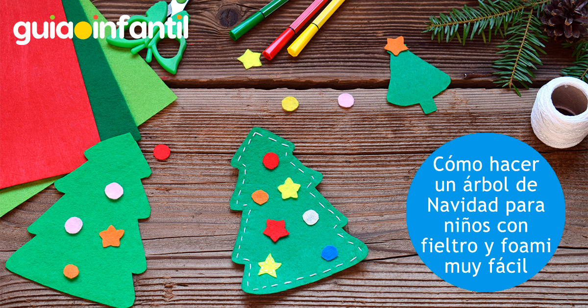Árbol de Navidad de fieltro para niños