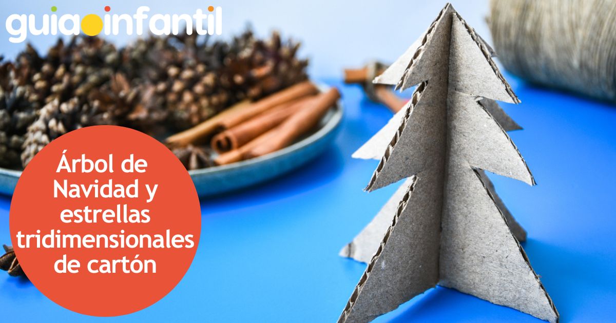 Árbol de Navidad de cartón - Manualidades para Navidad con material reciclado