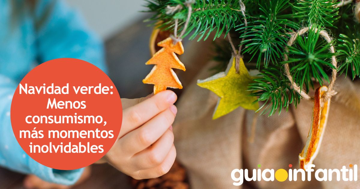 Navidad eco-friendly y verde con niños