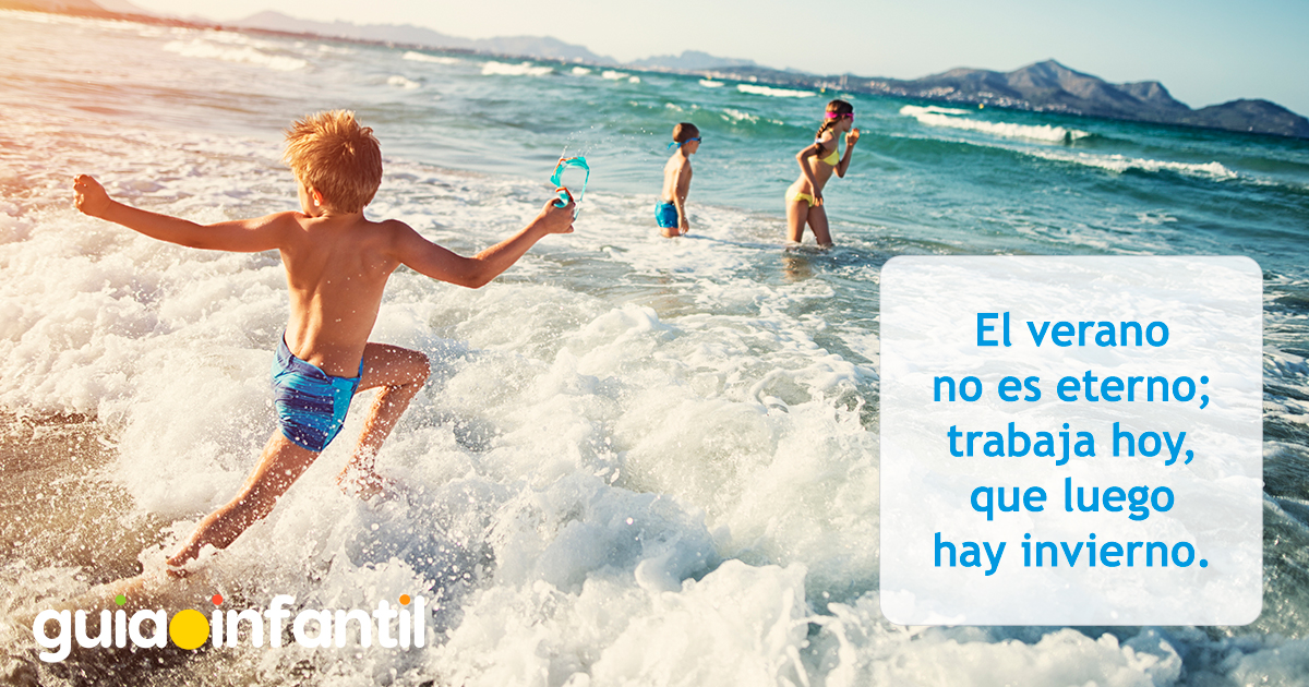 Postal del verano para niños