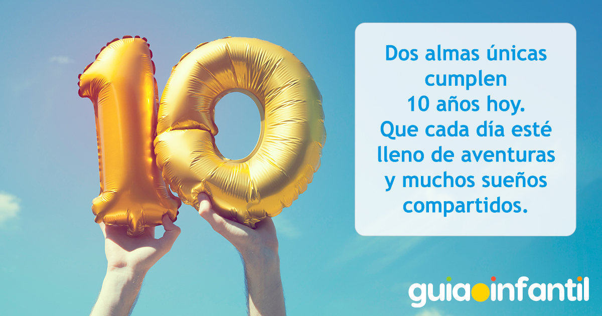 Felicitación de cumpleaños para gemelos