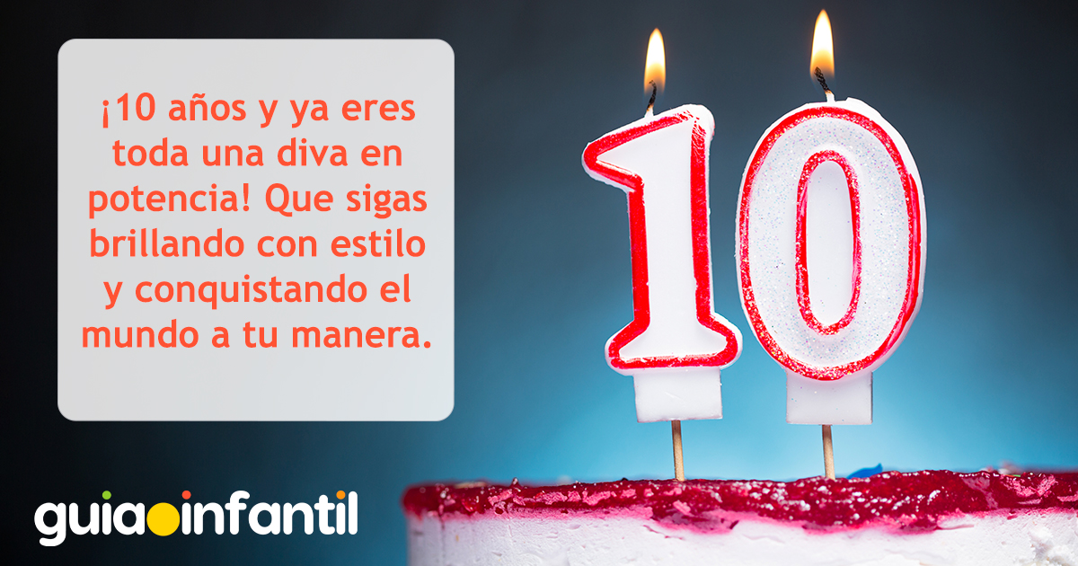 Postal de cumpleaños para tu hija por sus 10 años