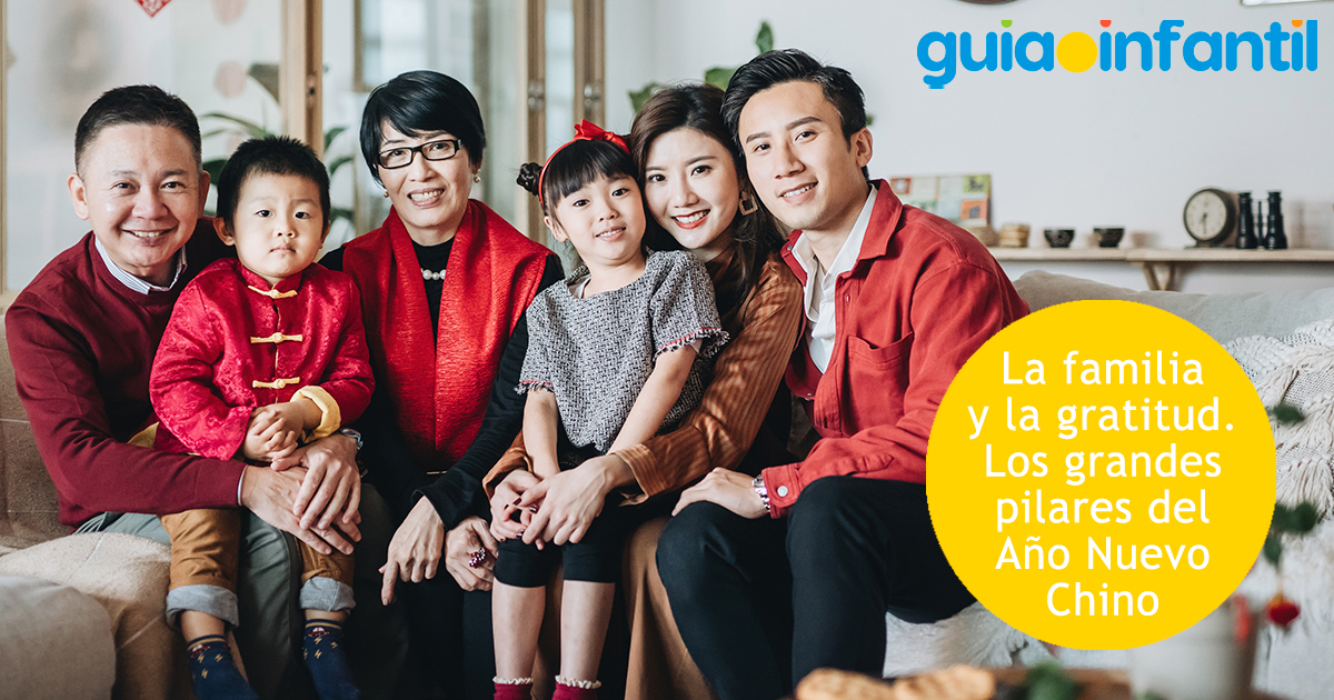 Familia en el Año Nuevo Chino