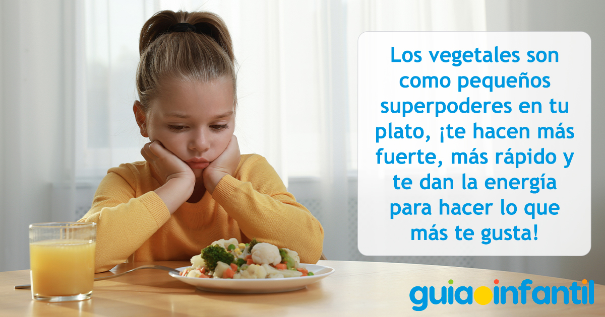 Frases para niños que no comen vegetales