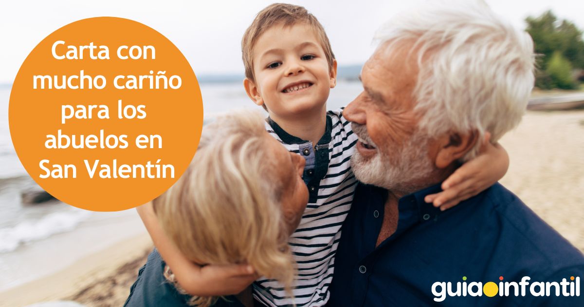 Carta con mucho cariño para los abuelos en San Valentín