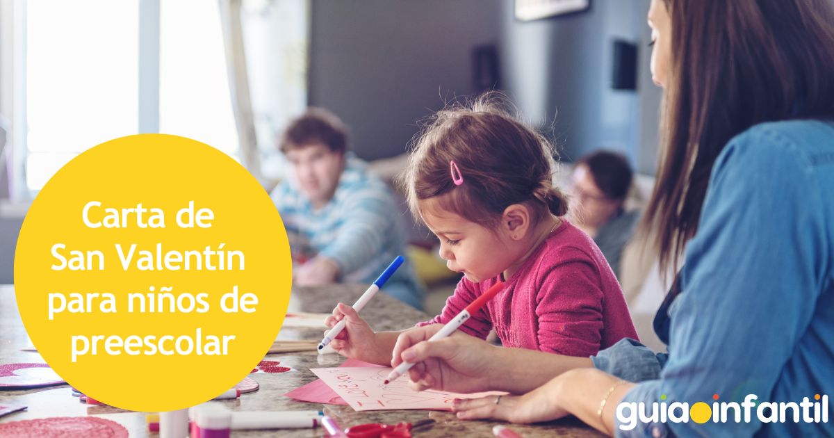Carta de San Valentín para niños de preescolar