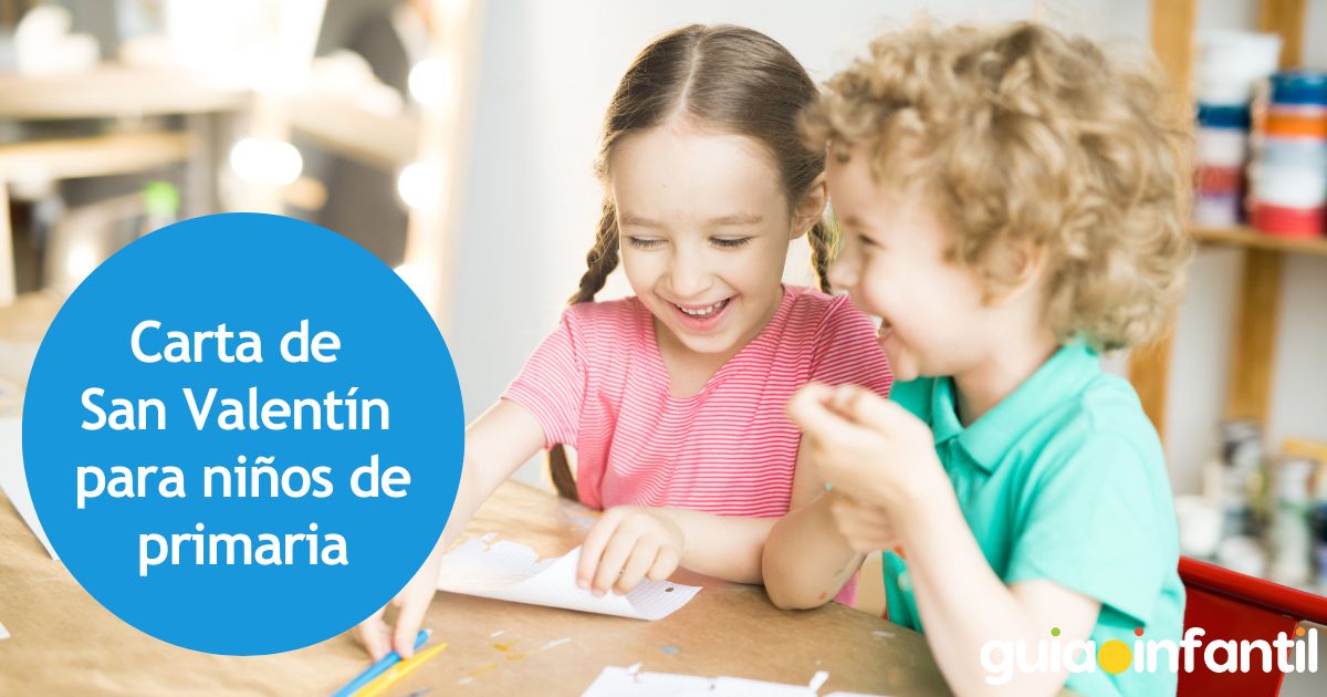 Carta de San Valentín para los niños de primaria