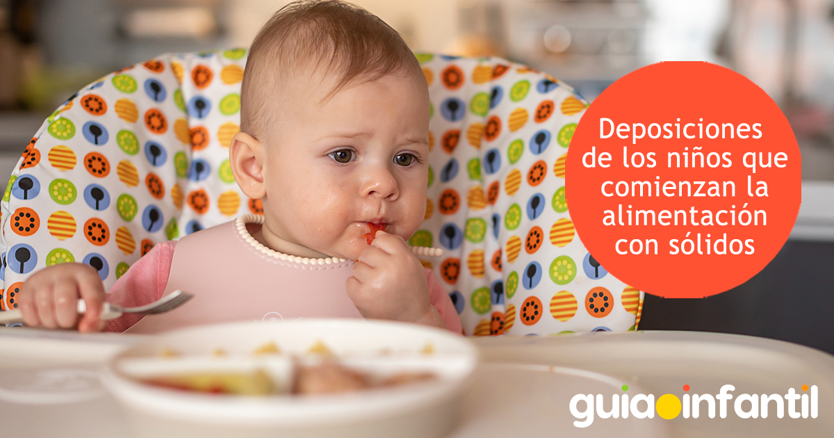 Heces de niños que comen sólidos