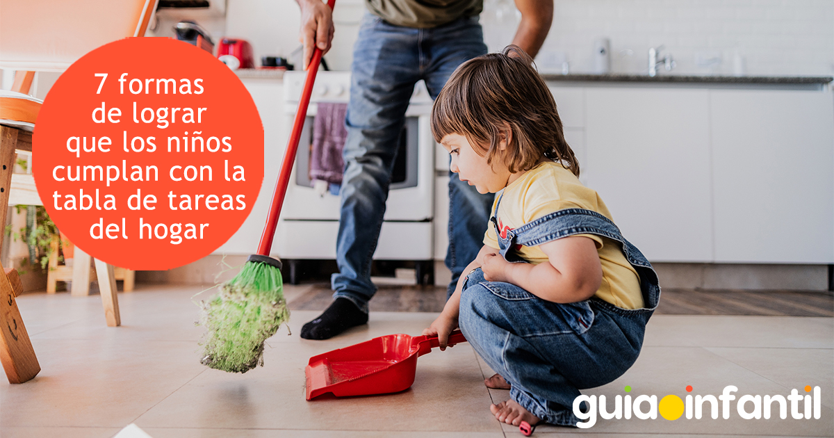 Cumplir con la tabla de tareas del hogar de los niños