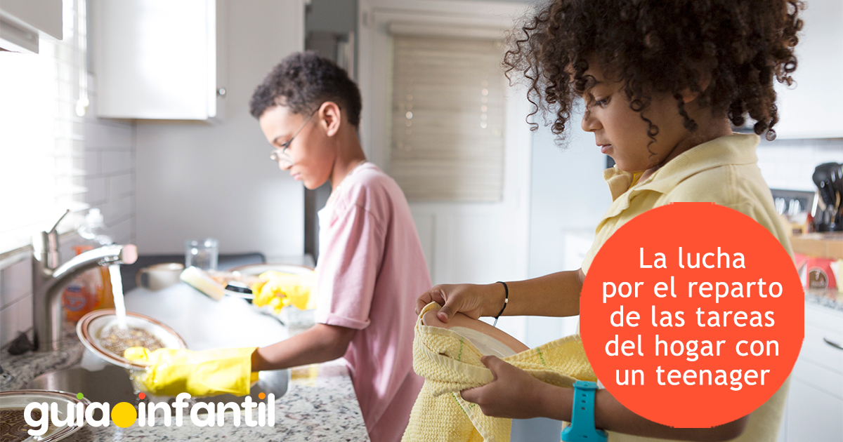 Labores domésticas con un teenager