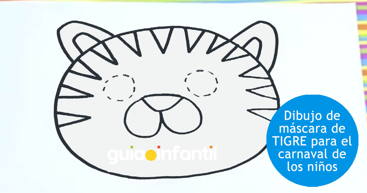 mascara de tigre para niños