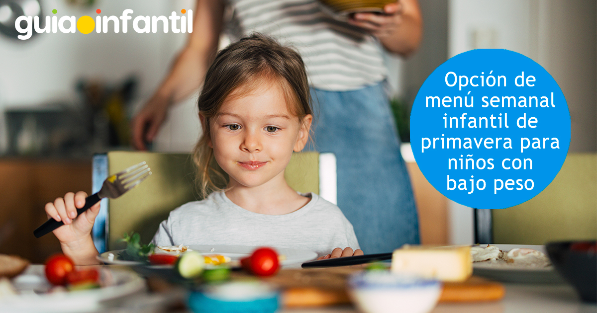 Menú semanal de primavera para niños