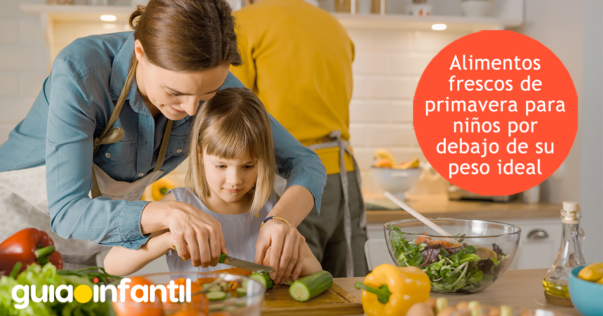 Alimentos frescos de primavera para niños