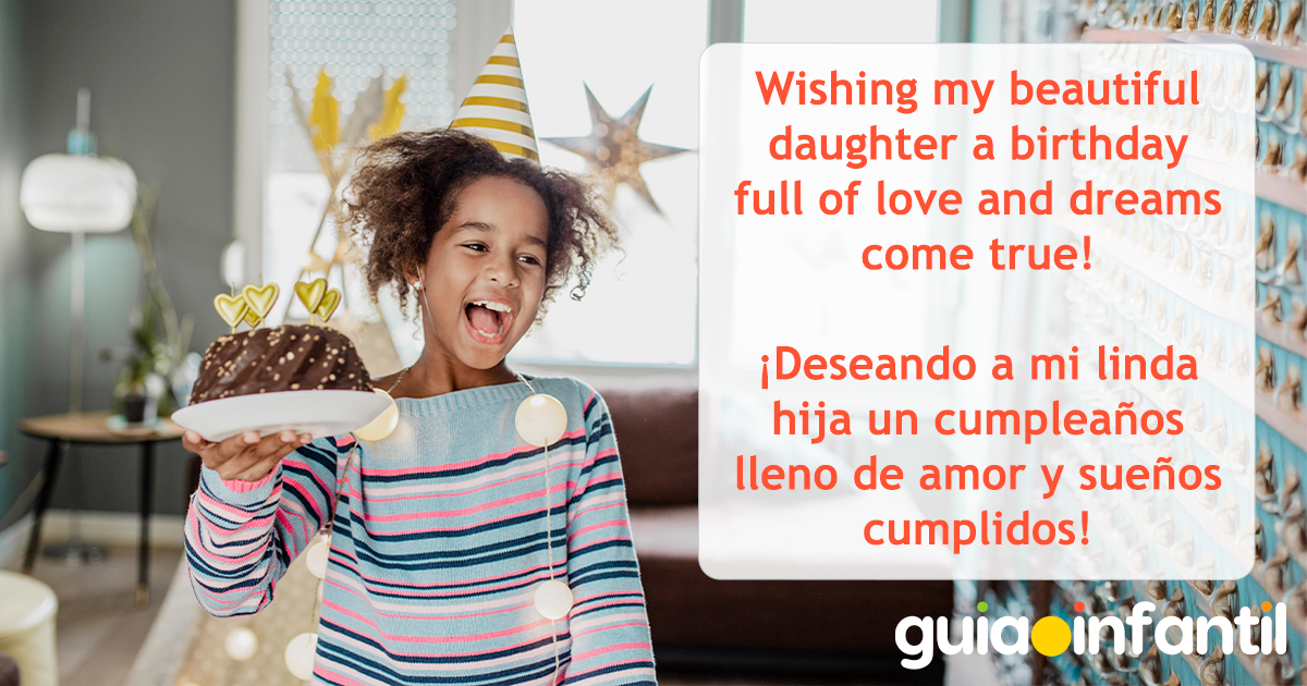 Felicitación de cumple para una hija